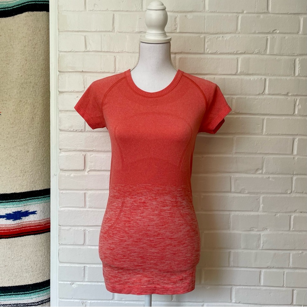 Lululemon Heathered Alarming Swiftly Tech Short Sleeve SS Crew Gradient Size 6